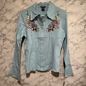 CELL Embroidered Floral Shirt